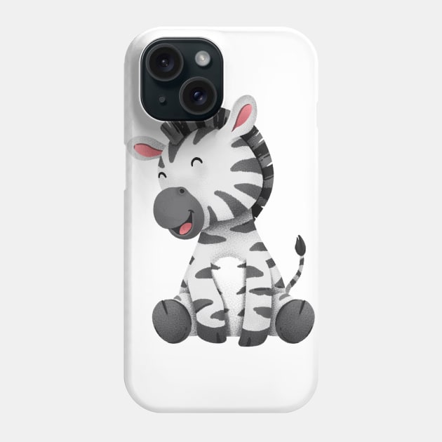 Happy Zebra Phone Case by be yourself. design