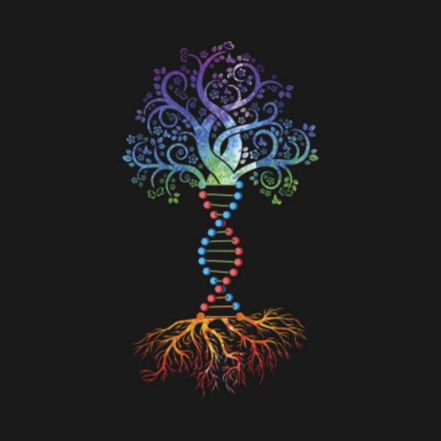 DNA Tree of Life Genetics Colorful Science Biology T-Shirt - Science ...