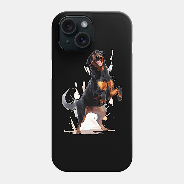 Rottweiler Dog Lover Dancing Rottweiler Phone Case by QQdesigns