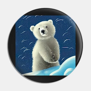 Cute polar bear baby Pin