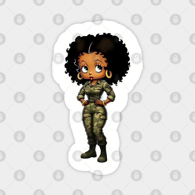 Betty Boop Military Uniform Magnet by UrbanLifeApparel