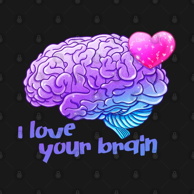 Pastel Goth "I Love Your Brain" Valentine by Wanderer Bat