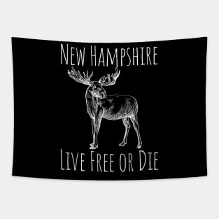 Nh Live Free Or Die Moose - New Hampshire Tapestry