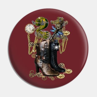 21st Steampunk Birthday girl Pin