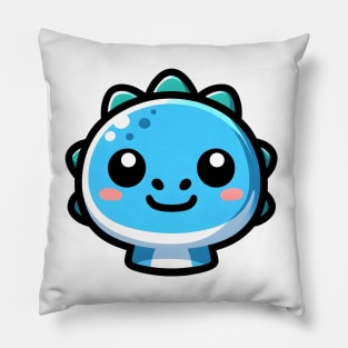 Blue Dinosaur Emoji Pillow