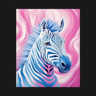 Pink and Blue Zebra T-Shirt