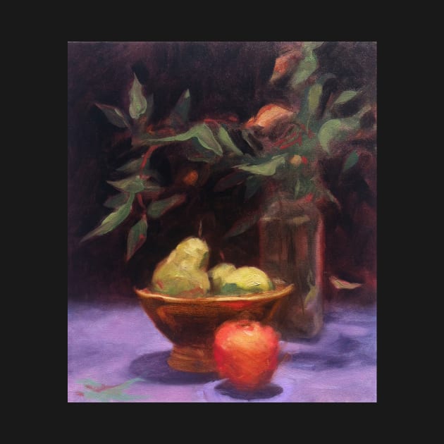 Still Life with Pears ~ oil paintings by rozmcq