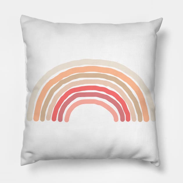 Subtly Sensual Peach Fuzz Rainbow 2024 Pillow by ellenhenryart