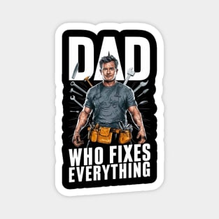 Fathers Day Worlds Best Dad Father Birthday Gift For Daddy Handyman Tools Funny Present DIY Carpenter Builder Magnet