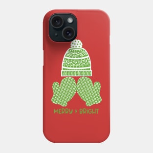 Merry & Bright on Cranberry Phone Case