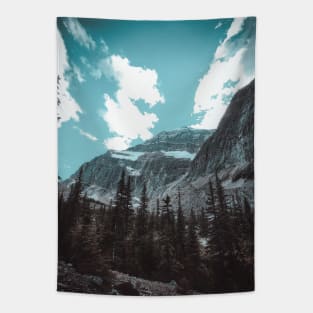 Mountain Snowy Peak at Jasper National Park V3 Tapestry