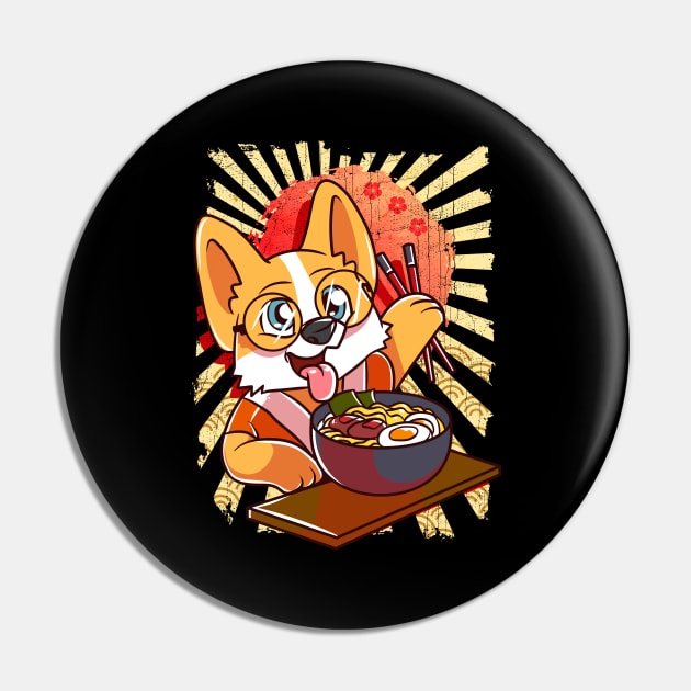 Kawaii Puppy Ramen Bowl Funny Anime Noodles Dog Pin by theperfectpresents