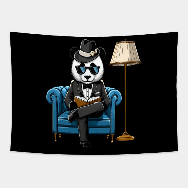 Giant Panda In A Chair Tapestry by Graceful Designs