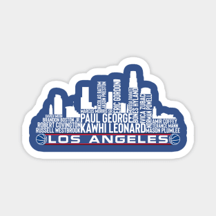 Los Angeles Basketball Team 23 Player Roster, Los Angeles City Skyline Magnet