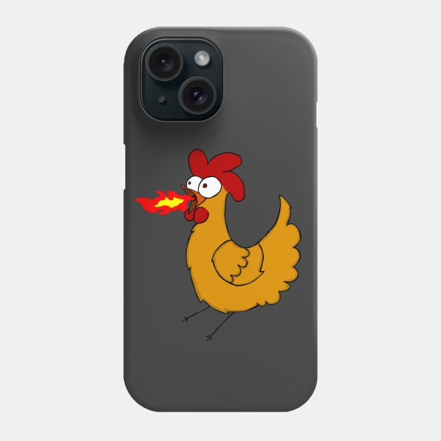 Gilbert the Fire Breathing Chicken of Doom Phone Case by mm92