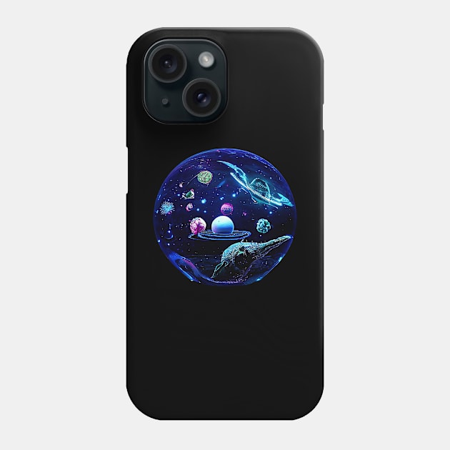 Alien Globe Phone Case by Pebbles Joy Designs