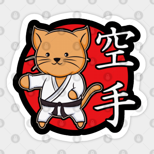 Karate Cute Cat Chibi Kawaii Martial Arts Gift Karate Sticker Teepublic Karate Cute Cat Chibi Kawaii Martial Arts Gift Karate Sticker Teepublic