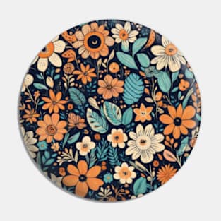 Colorful flowers pattern Pin