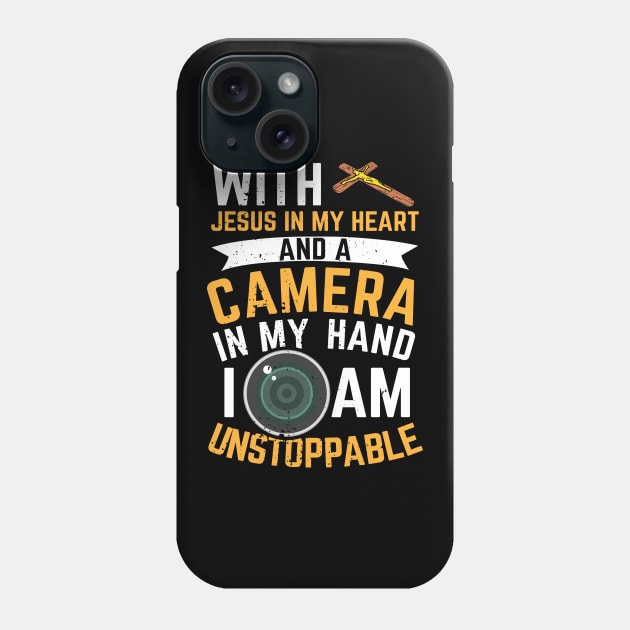 Camera Photographer Jesus Photography Gift Phone Case by Dolde08