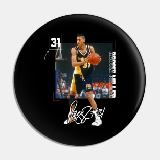 Reggie Miller Choke Sign Basketball Legend Signature Vintage Retro 80s 90s Bootleg Rap Style Pin