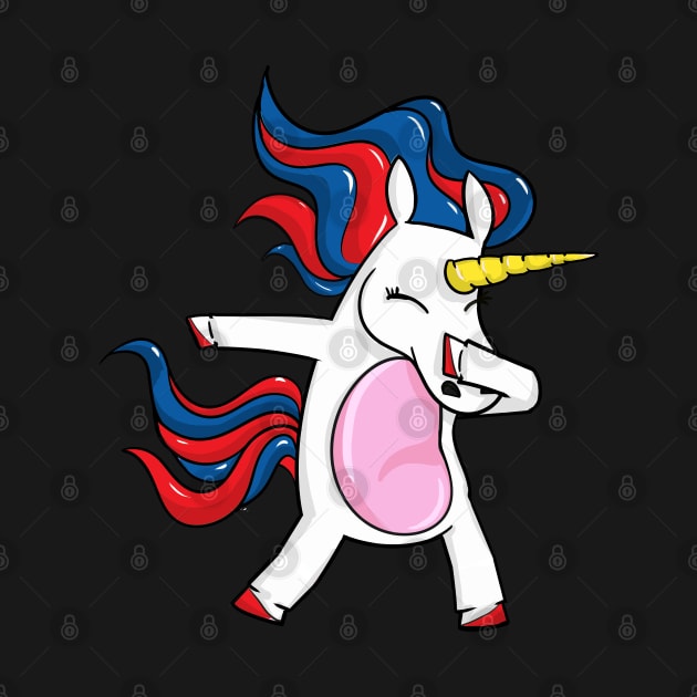 Dabbing 4th of july unicorn by LIFUA