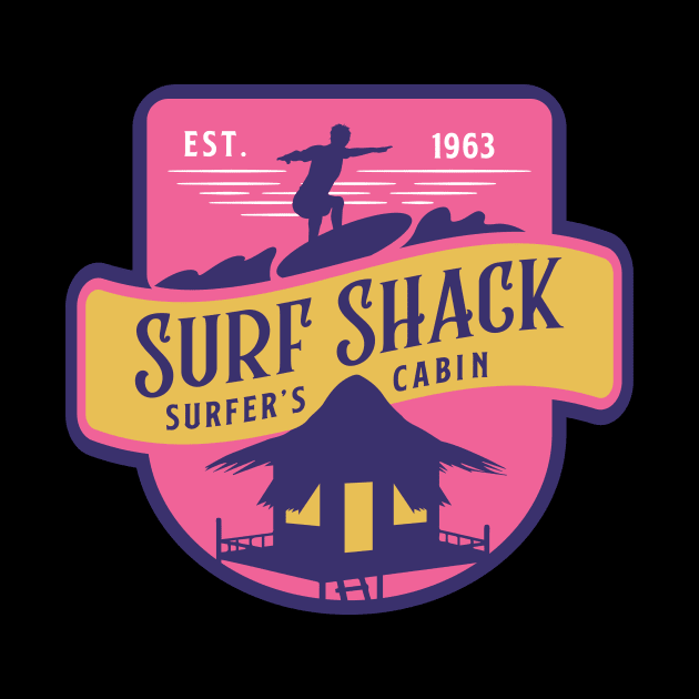 retro vintage surf shack est 1963 | Gift idea by French Culture Shop