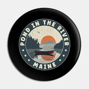 Pond in the River Maine Sunset Pin