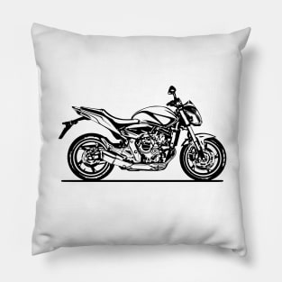 Hornet CB600F 2011 Motorcycle Sketch Art Pillow