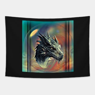 Dragon on green background Tapestry