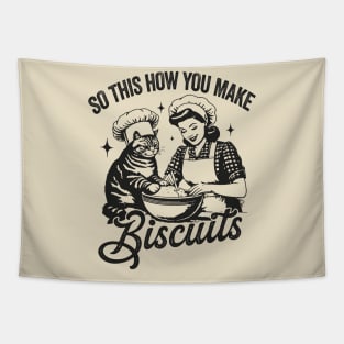 So This Is How You Make Biscuits Graphic T-Shirt, Retro Unisex Adult T Shirt, Vintage Baking T Shirt, Nostalgia Tapestry