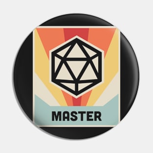 MASTER | Vintage D20 Roleplaying Game Poster Pin