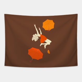 Flying umbrellas Tapestry