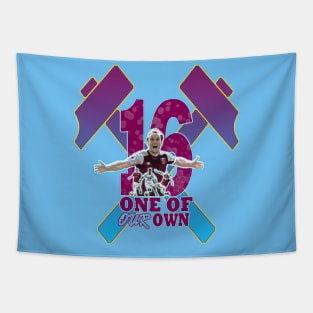 Retro Footballers - Mark Noble - ONE OF OUR OWN Tapestry