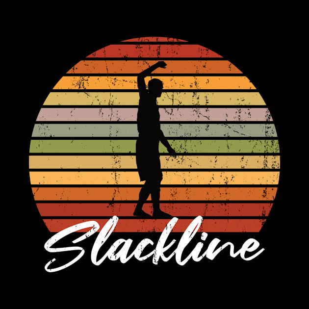 Slackline Slacken Slacklining Retro Geschenk by UNKREATIVDESIGNS