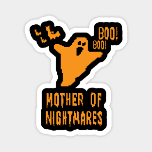 Mother of Nightmares Spooky Scary Pixel Ghost Bat. Magnet