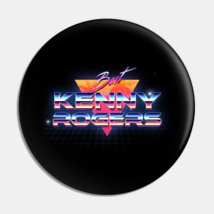 Kenny Rogers Retro Crome Art Pin