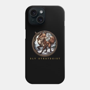 Fox " Sly Strategist " , Fox Design , Fox Lover Phone Case