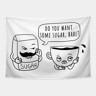 Do You Want Some Sugar Funny Sugar Daddy Cartoon Tapestry