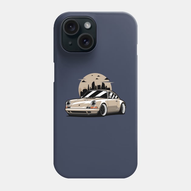 Brown 911 turbo by Singer Phone Case by KaroCars