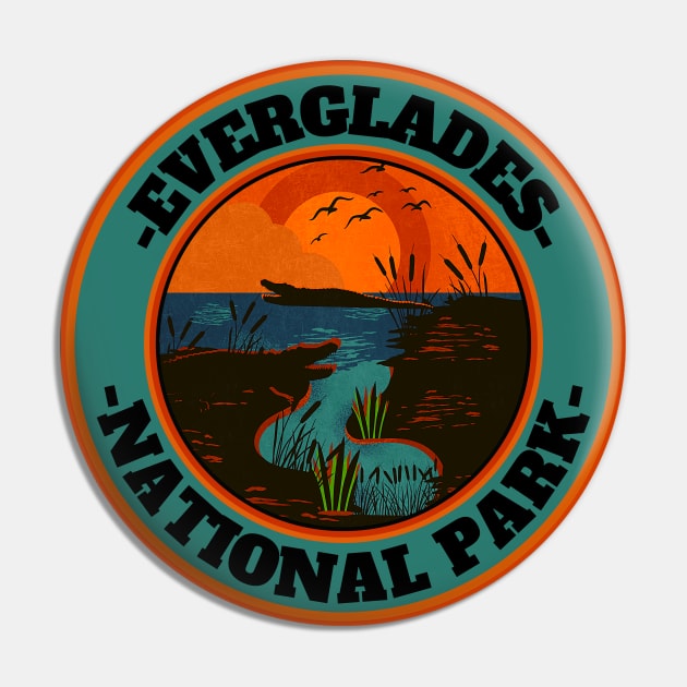 Retro Everglades National Park Pin by FullOnNostalgia