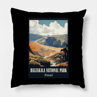 Haleakala National Park Travel Poster Pillow