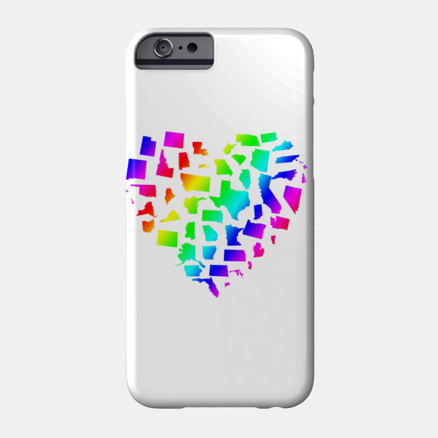 American 50 States Heart Design