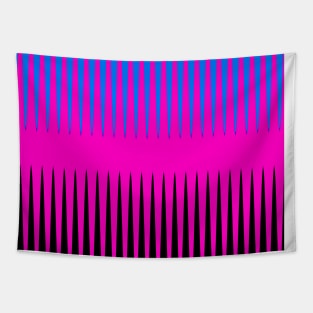 Wave Design Pink Blue and Black Tapestry