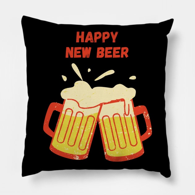 Happy New Beer Pillow by nathalieaynie