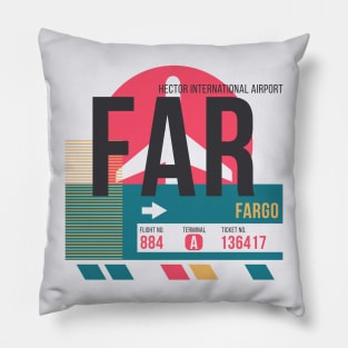 Fargo (FAR) Airport // Sunset Baggage Tag Pillow