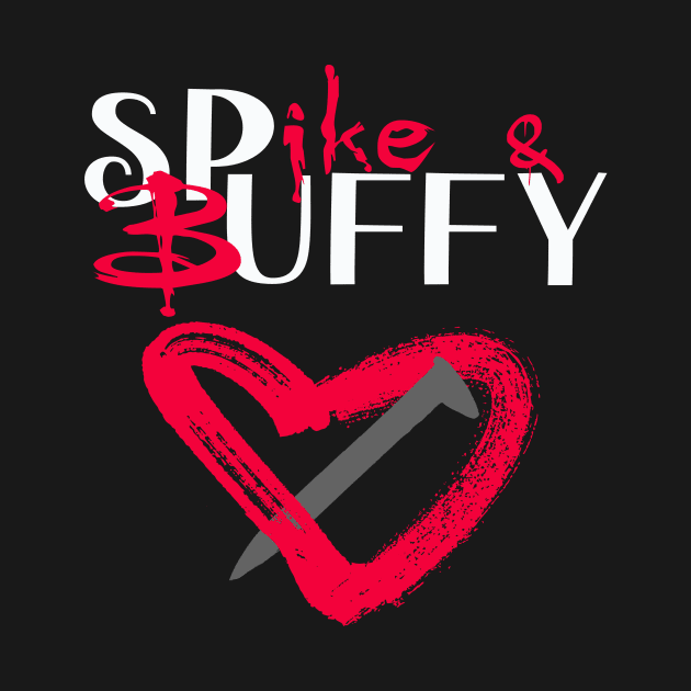 Spike & Buffy <3 (white text) by bengman