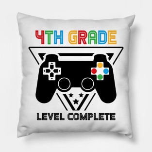 4th Grade Level Complete Graduation Gamer Boys Kids Pillow