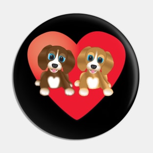 Two Dogs Pin