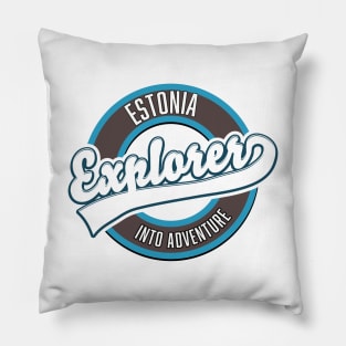 Estonia explorer into adventure. Pillow