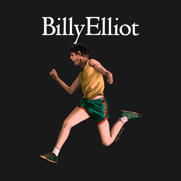 Billy Elliot illustration by Axel Rosito for Burro Tees by burrotees